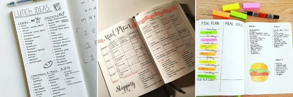 organizing family meals planner