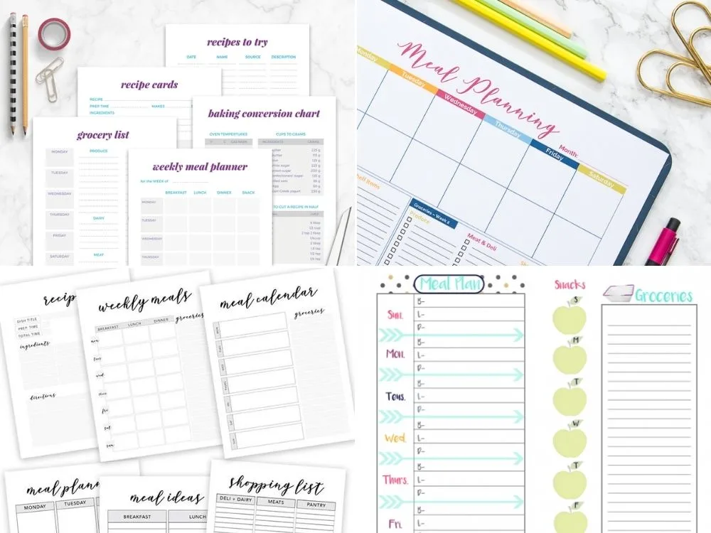 Free Bullet Journal Meal Plan Printables