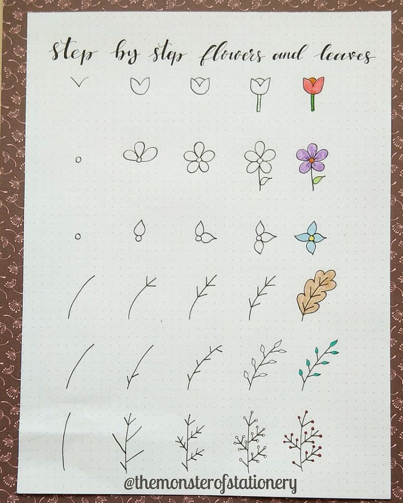 flower doodles simple