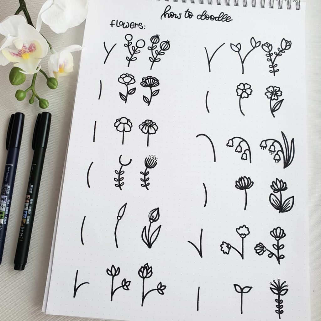 minimalist flower drawings