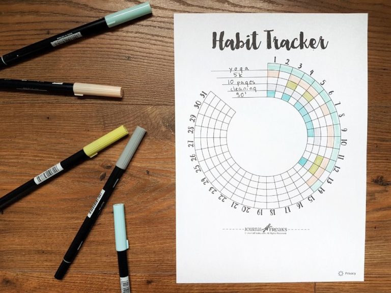 Free Printable Habit Tracker Templates AnjaHome