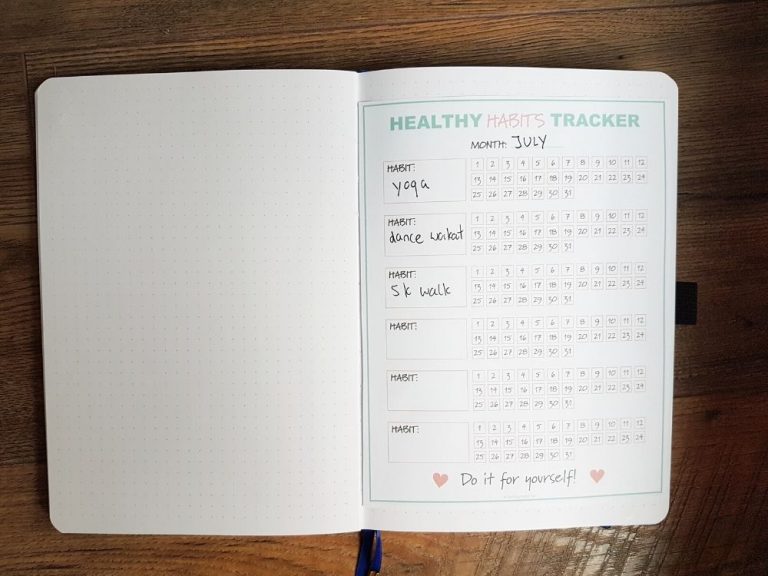 Free Fitness Journal Printables 2025 Workout Planner - AnjaHome