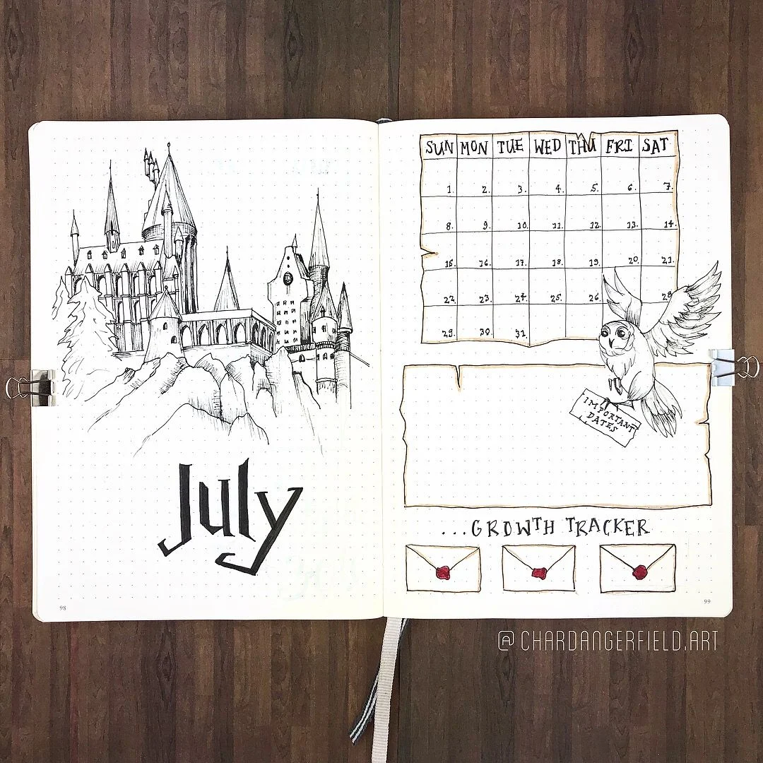 Bullet Journal Harry Potter Spreads - AnjaHome