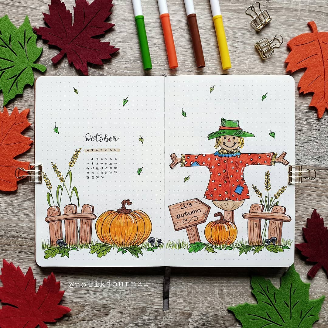 October Bullet Journal Cover Ideas 2020 UPDATE AnjaHome