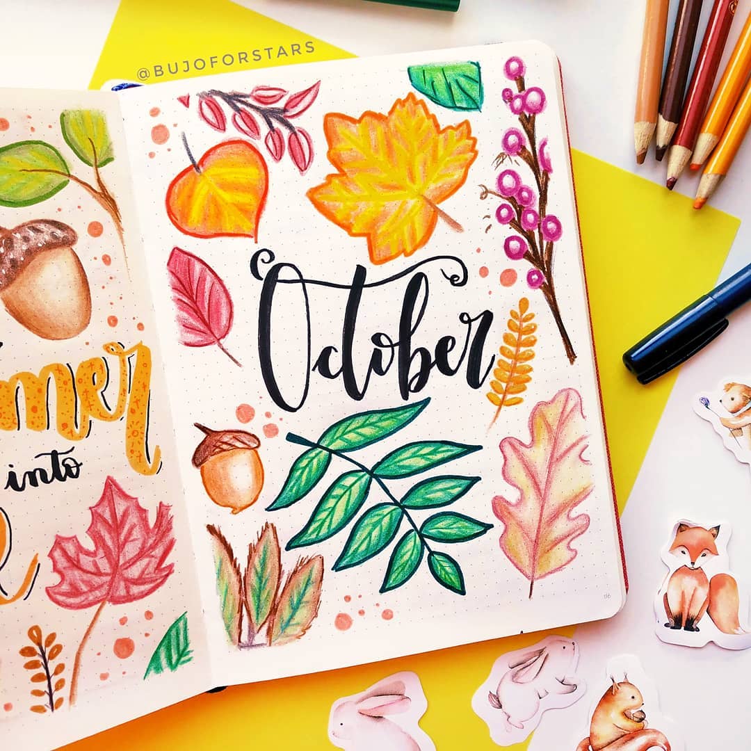 October Bullet Journal Cover Ideas 2020 UPDATE AnjaHome