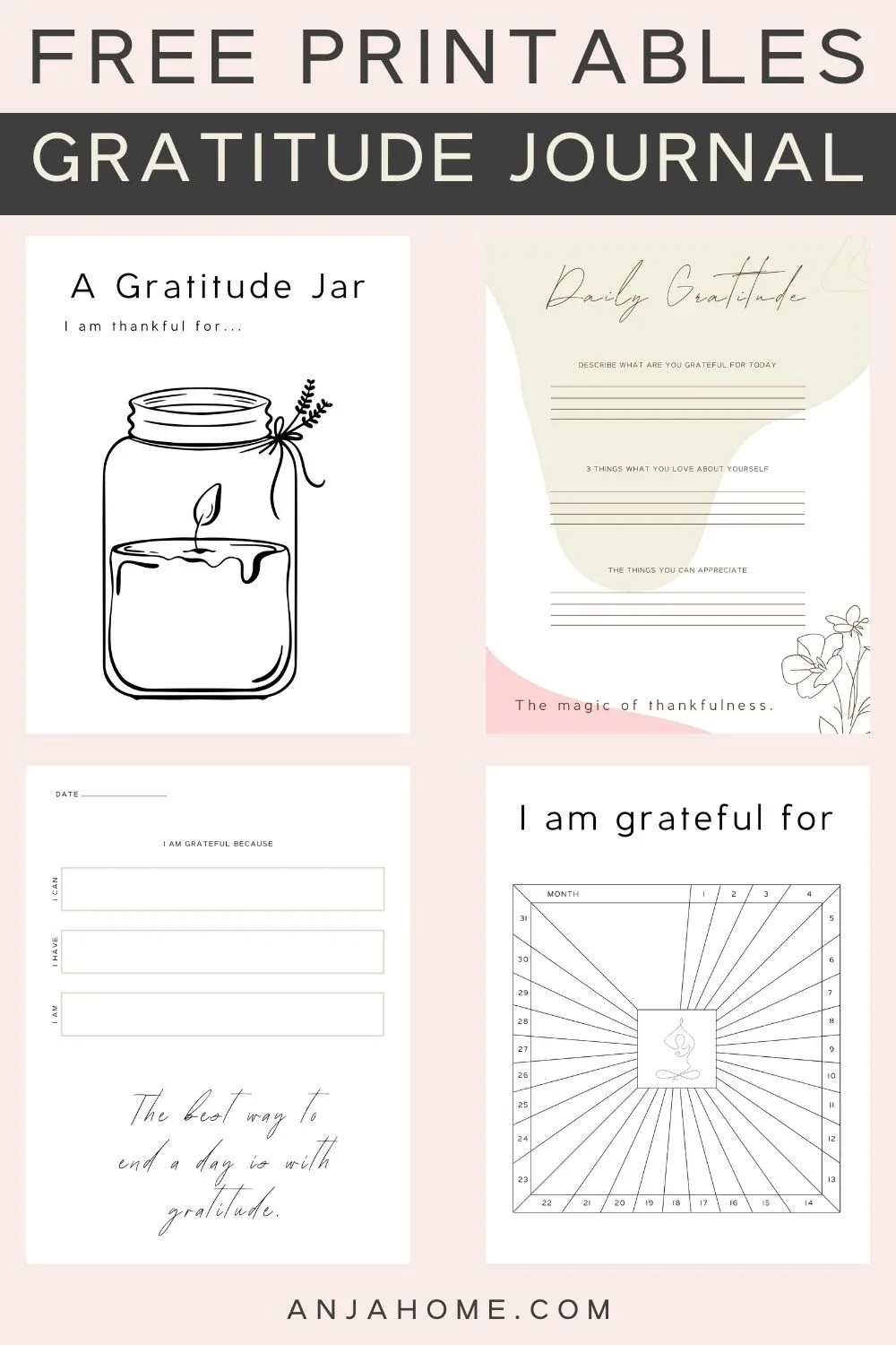 printable daily gratitude journal template anja home