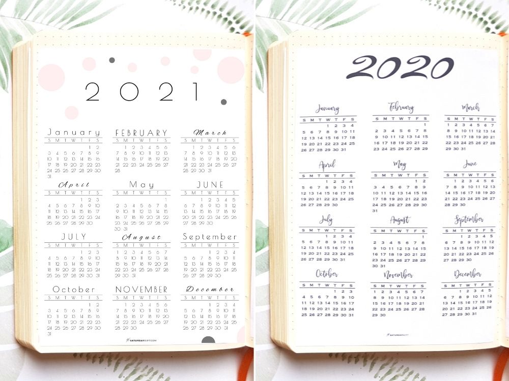 year at a glance planner