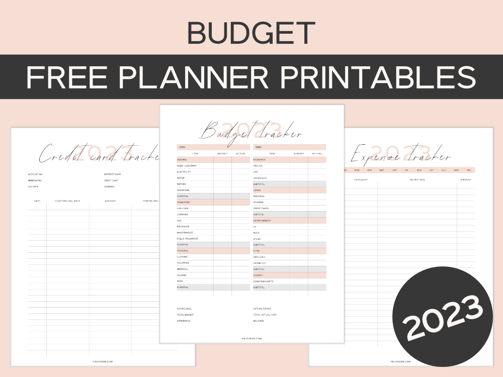 free bullet journal budget trackers 2023