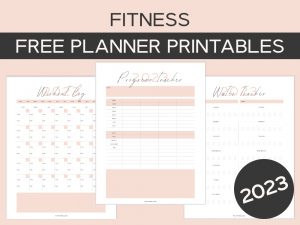 Free Fitness Journal Printables 2025 Workout Planner - AnjaHome