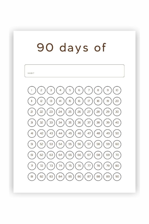 printable 30 day challenge tracker