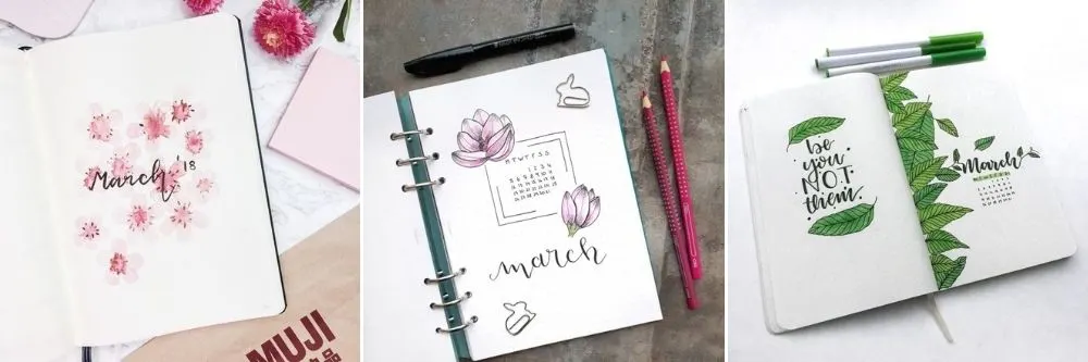 bullet journal march cover
