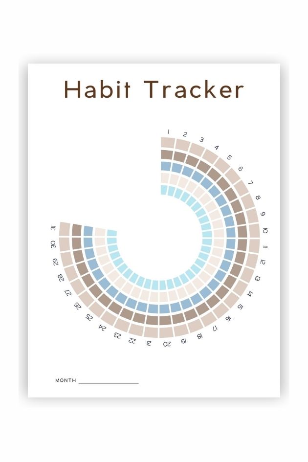 circle habit tracker printable free