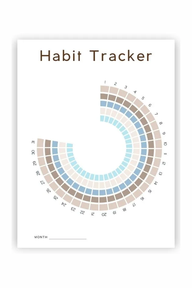 circle habit tracker printable free