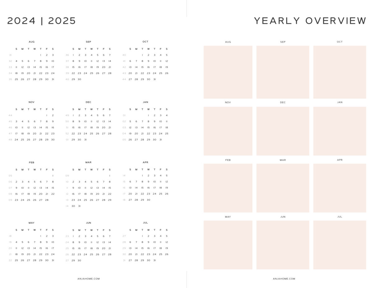 Printable College Student Planner - AnjaHome