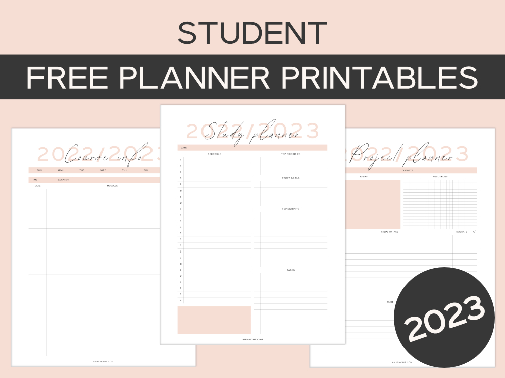 school planner printable