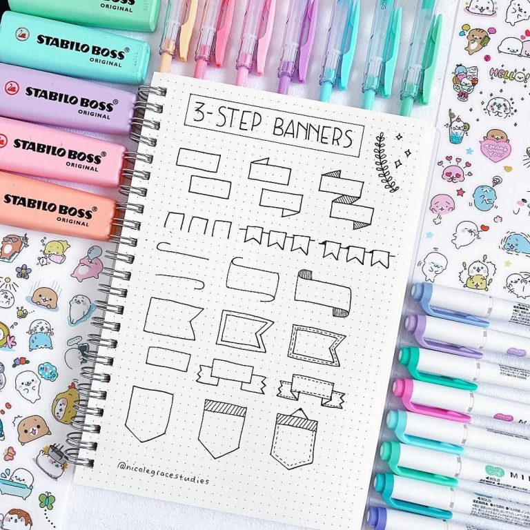 Bullet Journal Doodle Ideas (Step-By-Step Tutorials) - AnjaHome