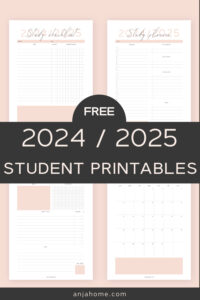 Printable College Student Planner - AnjaHome