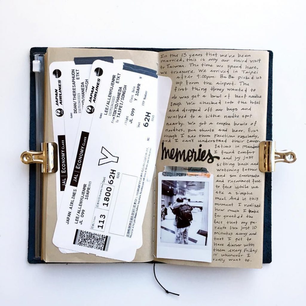 travel notes diary