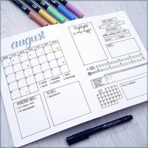 August Bullet Journal Layout Ideas (2024 Update) - AnjaHome