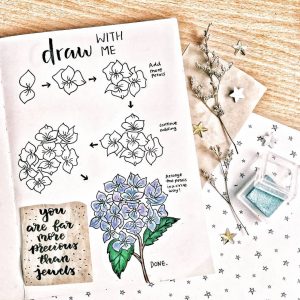 Easy Flower Doodles for a Bullet Journal - AnjaHome