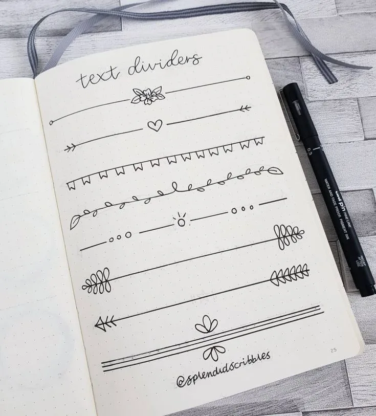 Bullet Journal Header Ideas & Doodle Banners - AnjaHome