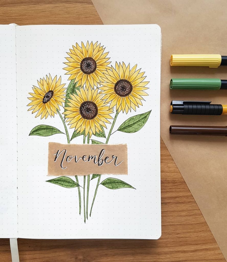 November Bullet Journal Cover Ideas 2023 - AnjaHome
