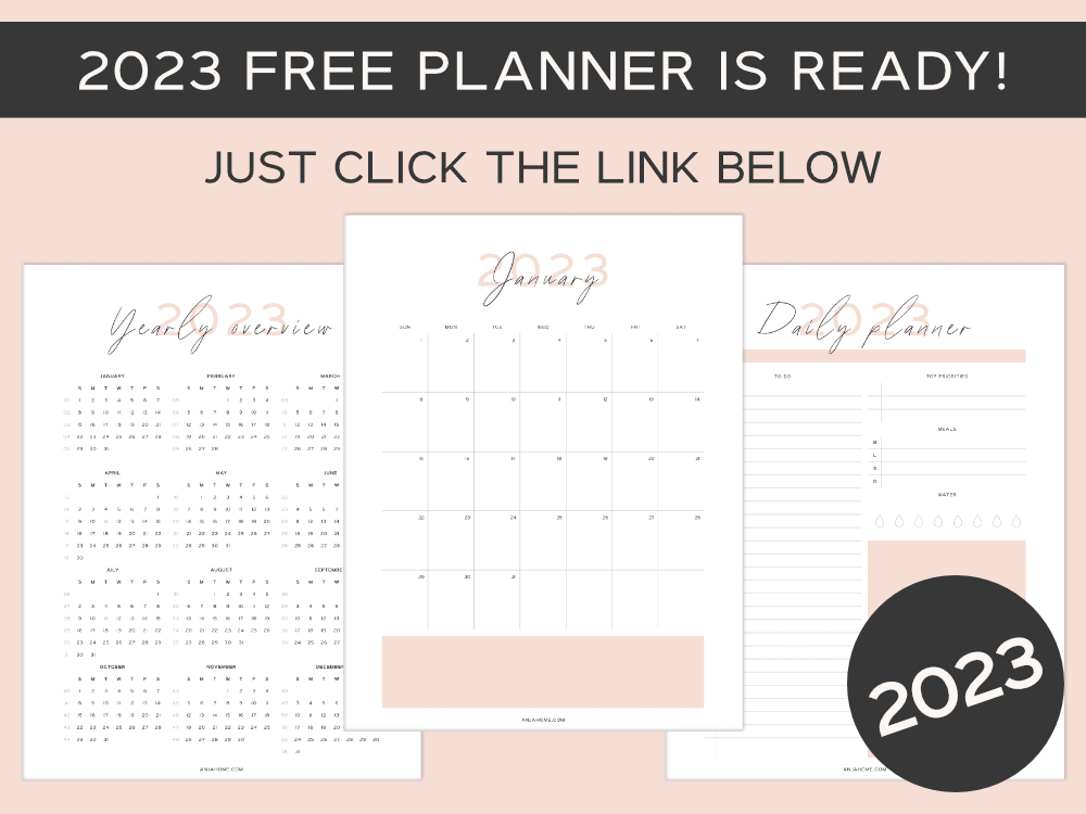 2023 free download pretty planner