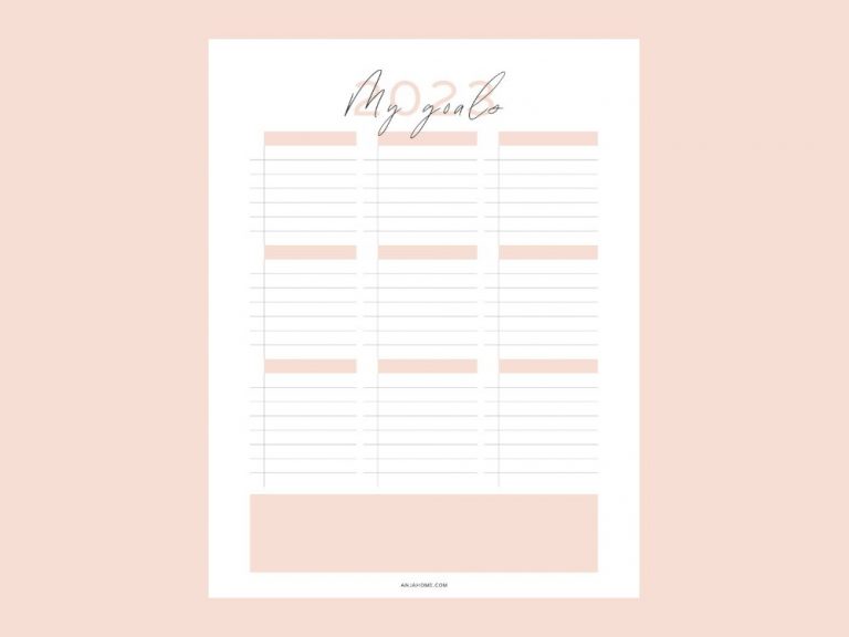 Goal Setting Template Free Printable 2024 Planner - AnjaHome