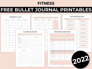 Free Fitness Journal Printables [10 Templates] - AnjaHome
