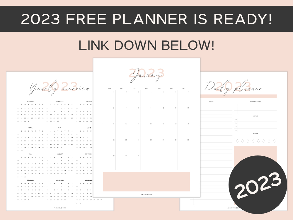 cute 2023 free planner printanle pdf