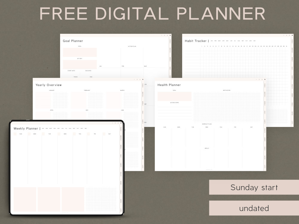 productivity planner undated pdf