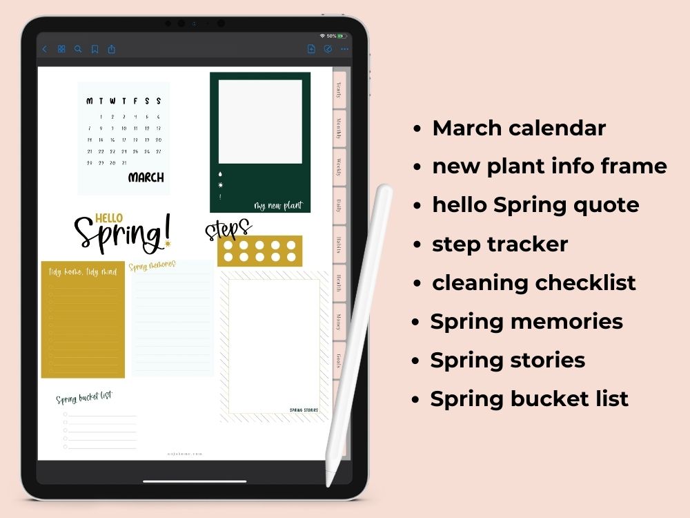 march free goodnotes stickers