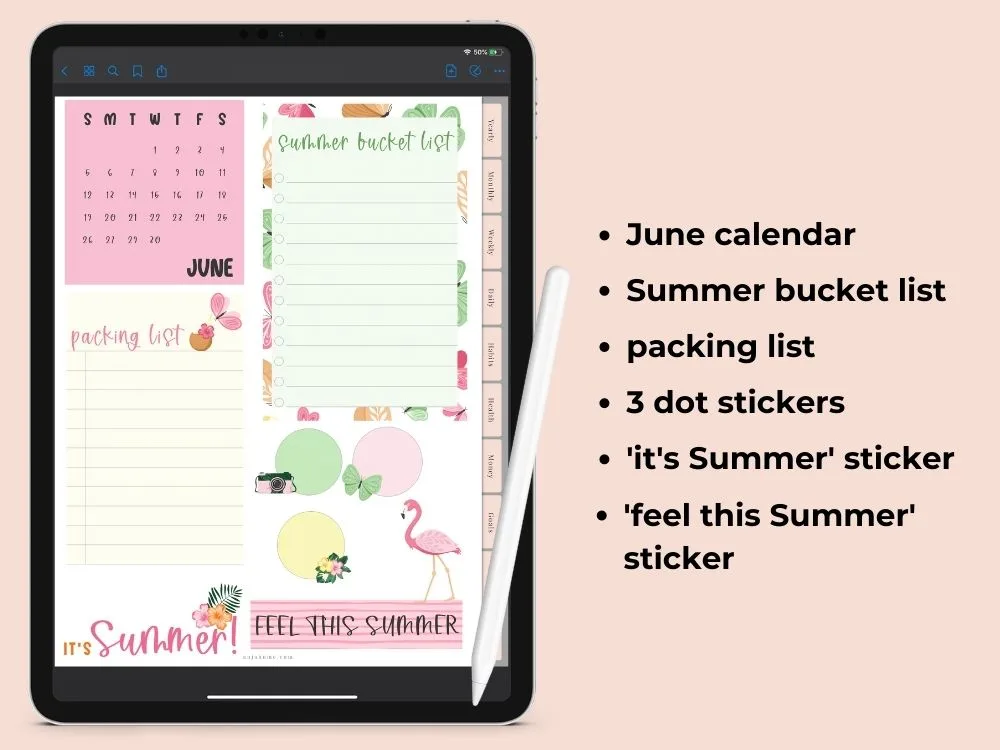 Goodnotes free cute digital stickers
