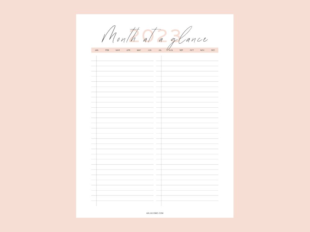 monthly planner 2023 free download