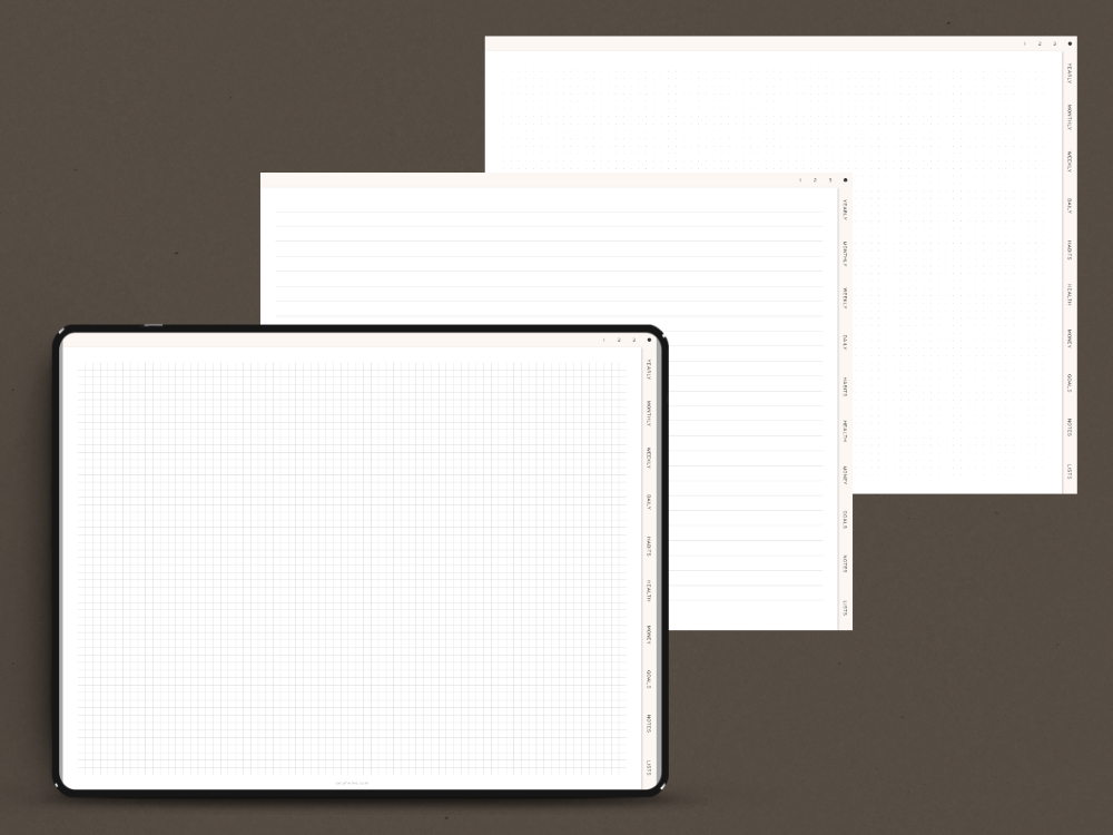 undated notes templates monthly digital