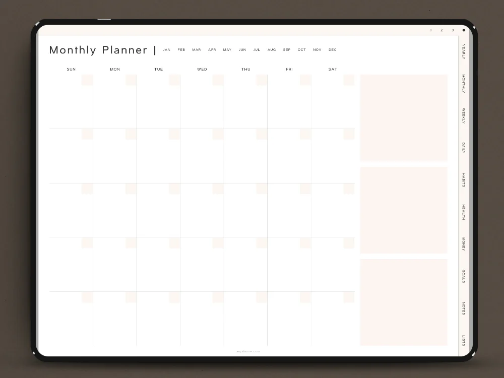monthly planner pdf template digi planning