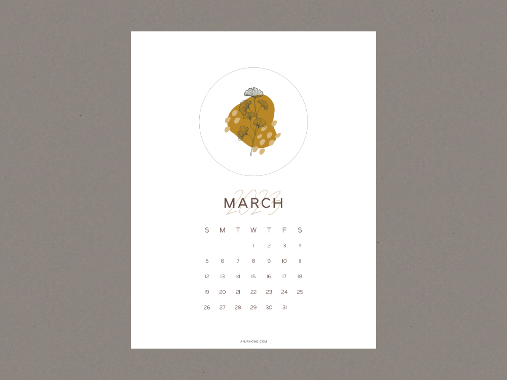 march 2023 vertical monthly calendar printable free aesthetic
