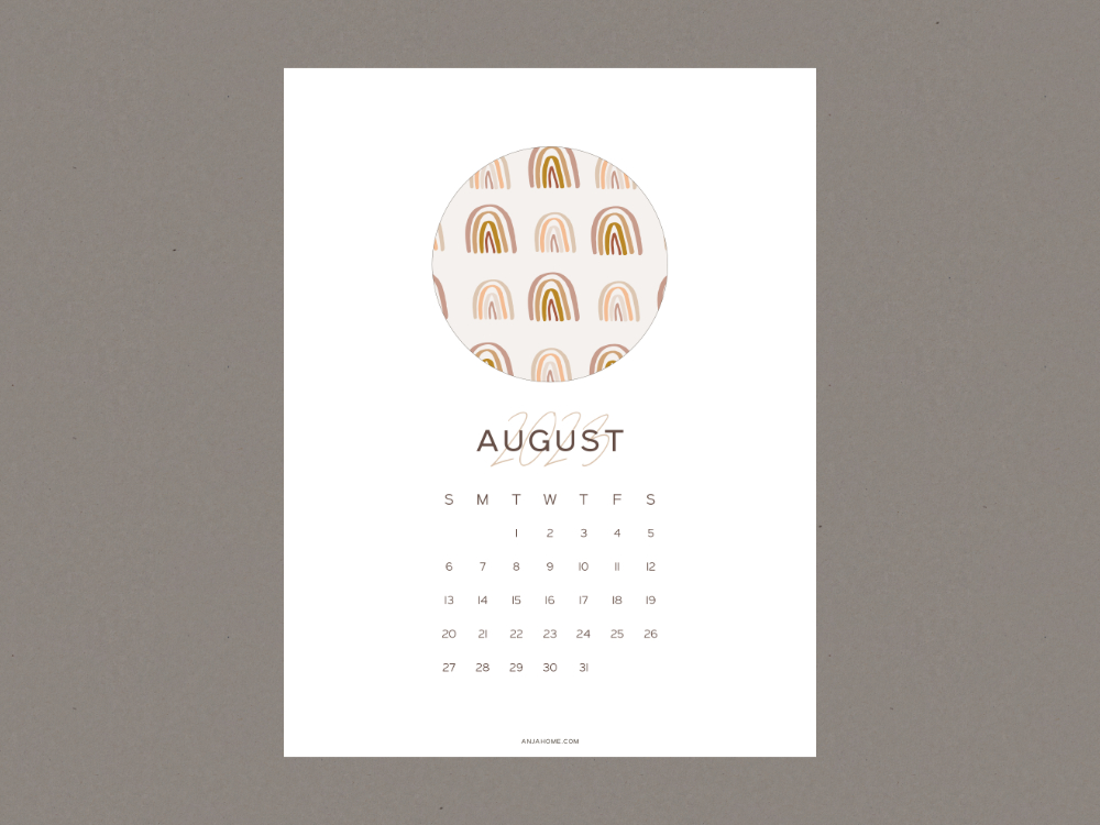 august 2023 calendar printable free cute