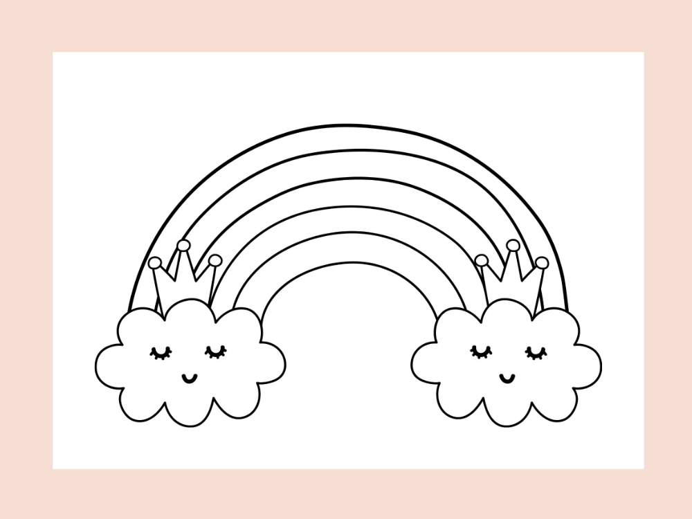 print rainbow coloring page