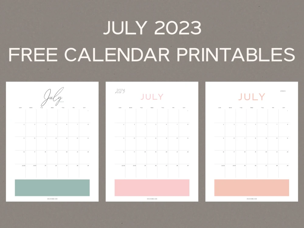 cute july calendar 2023