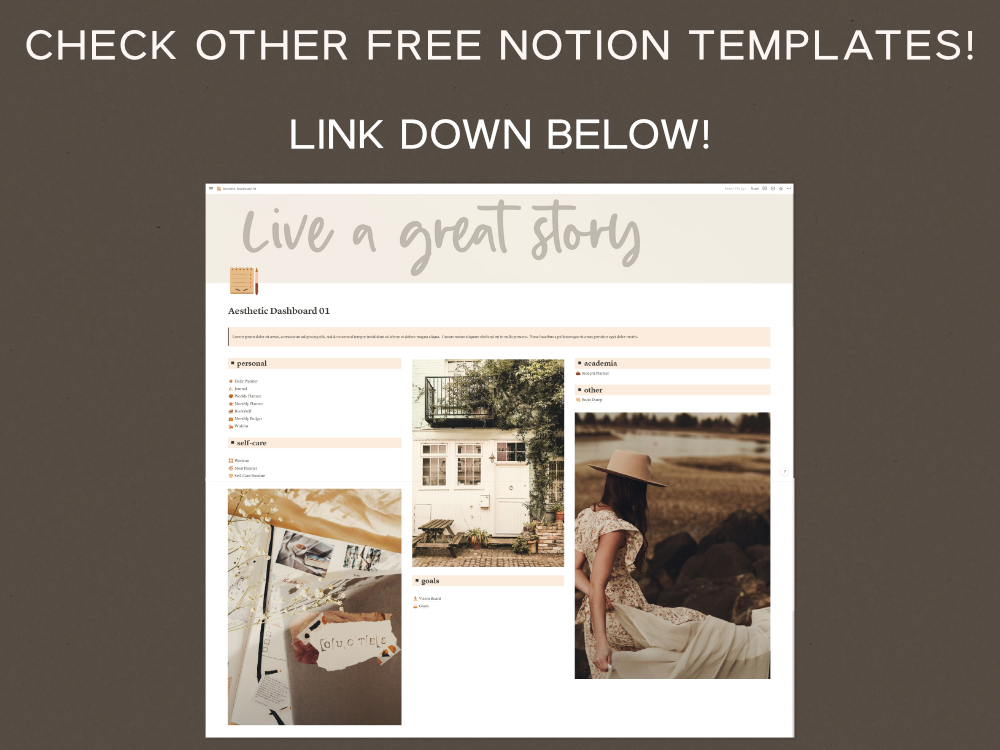 Anja Home Notion free layouts to download