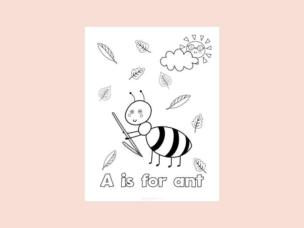 colouring pages for kids printables activities letter a