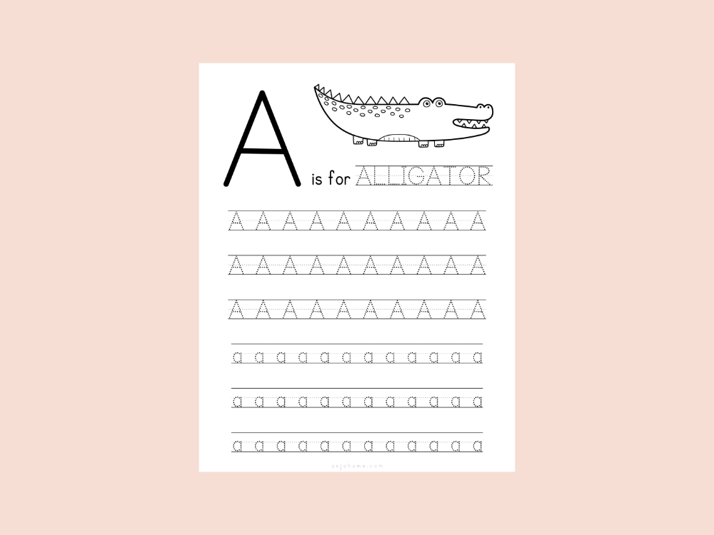 letter a print outs preschool worksheets