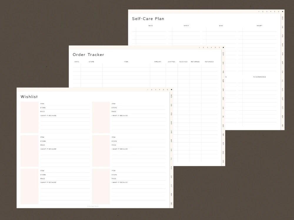 2023 GoodNotes planner lifestyle pages