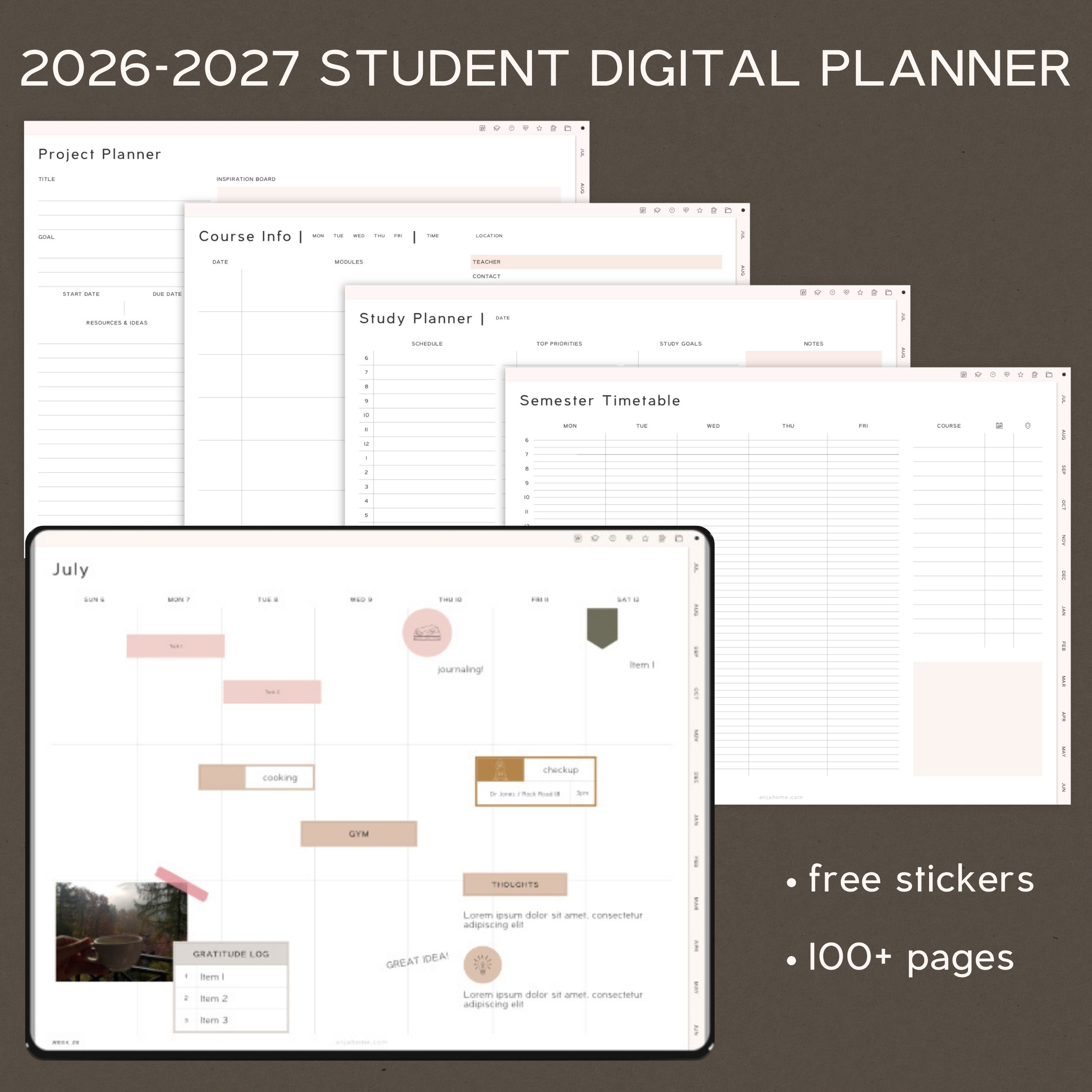 2026 2027 digital student planner