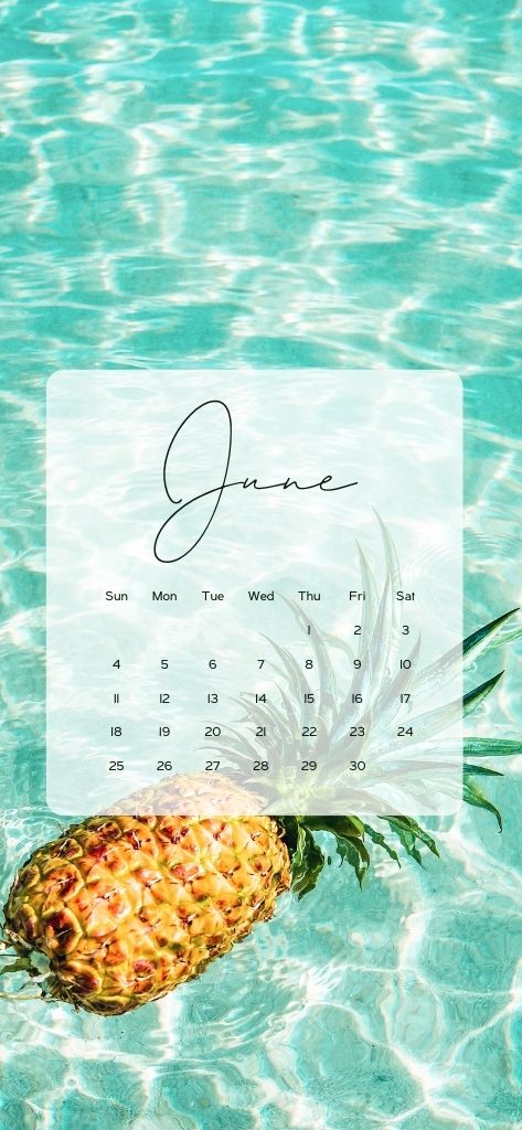 Pineapple June 2023 Calendar Wallpaper