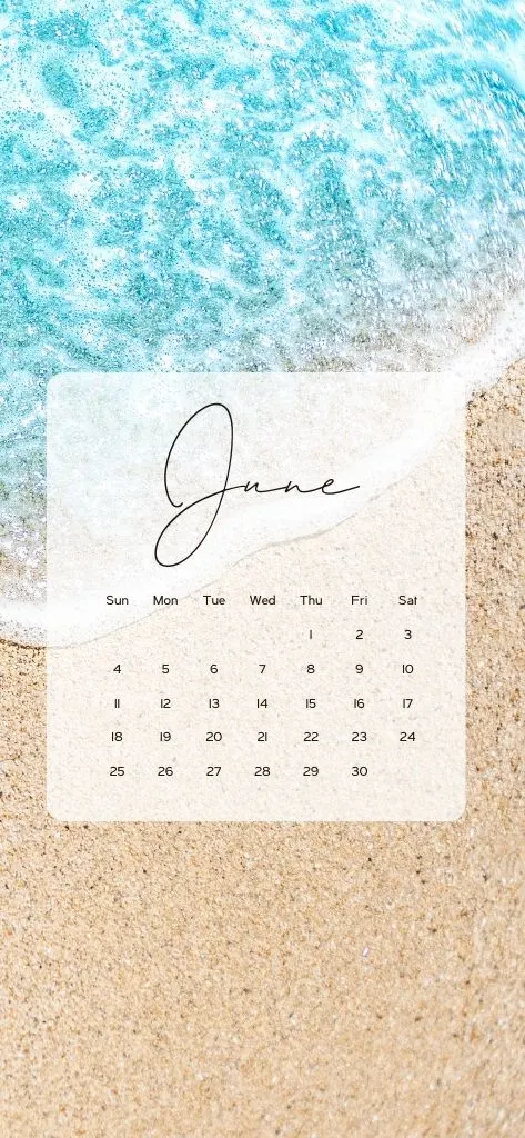 Simple June 2023 Calendar background