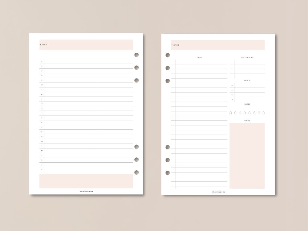 daily planners printable