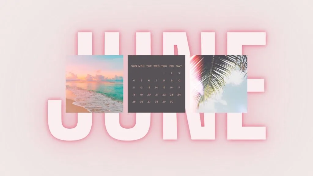 tropical summer June calendars