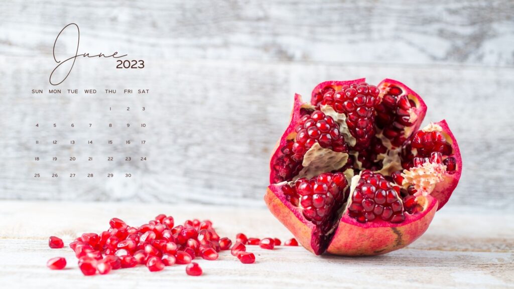 pomegranate marble Pretty June Calendar Wallpaper Desktop